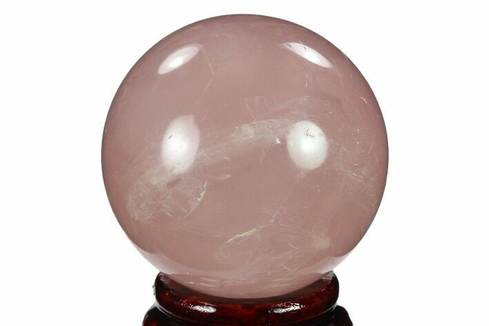 Polished Rose Quartz Sphere - Madagascar #133798